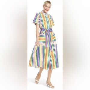 Christopher John Rogers striped colorful  dress
